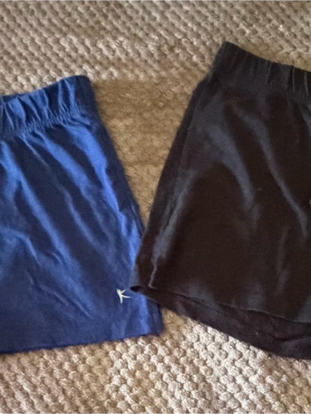 Women’s Danskin Now Casual Elastic Waist Shorts — Blue and Black